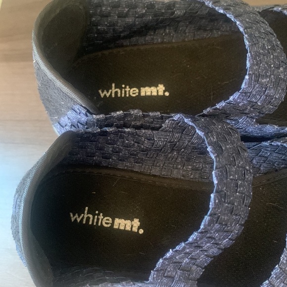 White Mountain Elora Blue Stretch Wedge Slip On Heels Size 8.5 - Picture 7 of 8